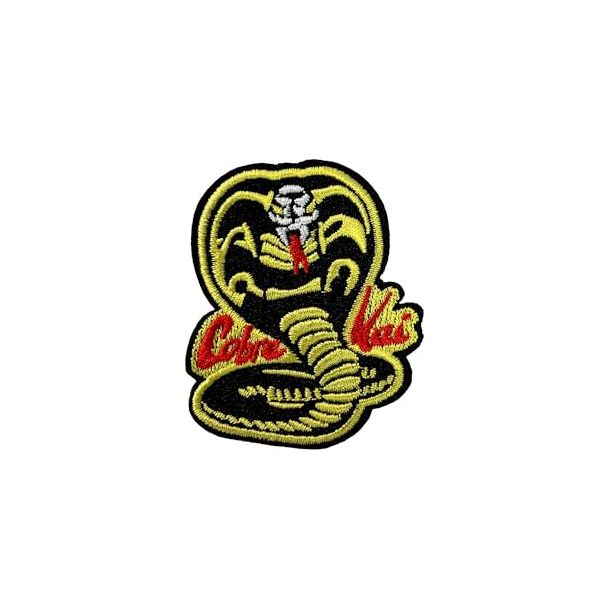 Gemelolandia | Parche Bordado Termoadhesivo Cobra Kai - Edición Limitada - 5 x 6 cm - Ideal para mochilas y ropa