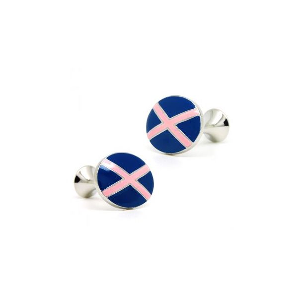 Gemelos para camisa bandera Pink Cross 05