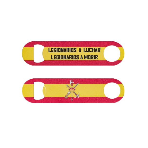 Abrebotellas Bandera de España Legionarios a Luchar | Tamaño: 12,5x3cm