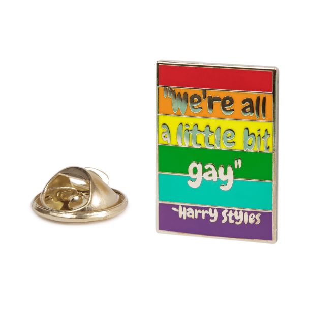 Pin we're all a little bit gay frase de Harry Styles- 30x20mm - Pin del orgullo gay