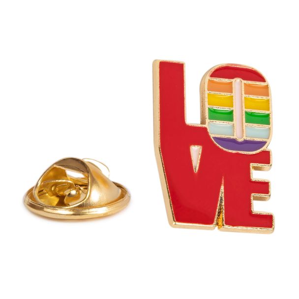 Pin de solapa LOVE - 25x17mm - Pin del orgullo gay