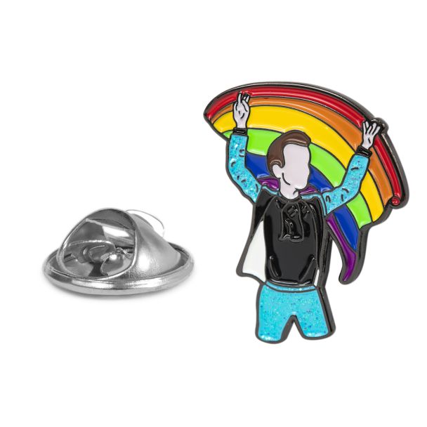 Pin de solapa de Harry Styles sosteniendo una bandera LGTB- 30x25mm - Orgullo gay