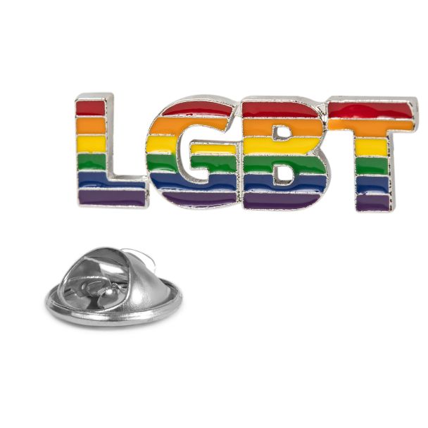 LGBT pin with gay pride flag colors - 40x15mm - rainbow flag 