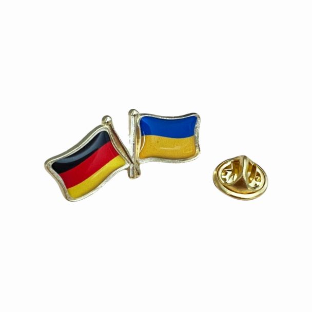 Pin de solapa Bandera de ucrania y Alemania - gemelolandia