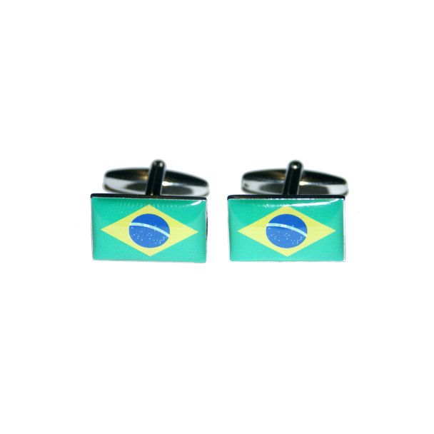 Gemelos para Camisa Bandera de Brasil