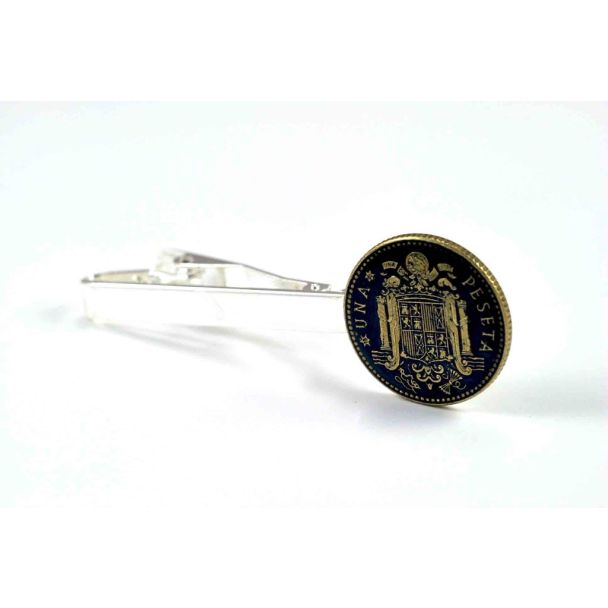 Peseta Blonde Blue Tie Clip