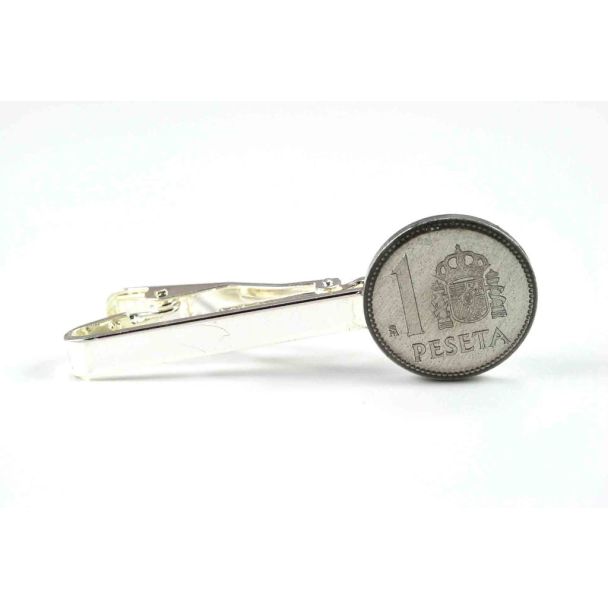 Peseta 1987 Aluminum Tie Clip