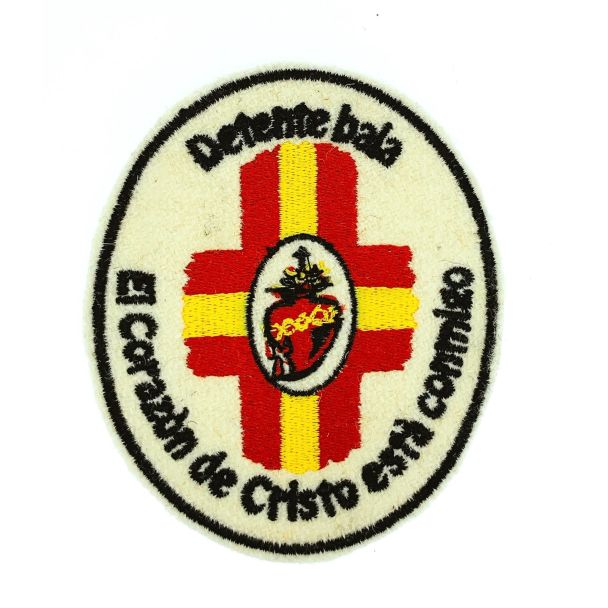 Parche recreación historica Detente bala corazón de cristo españa 9,5x8cm - Gemelolandia