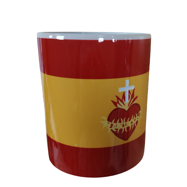 Taza Bandera de España Sagrado Corazón - Gemelolandia