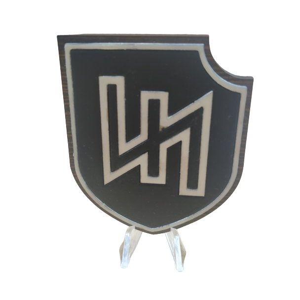 Metopa Madera German Wolfsangel WWII Emblem HandMade 7x6cm - Gemelolandia