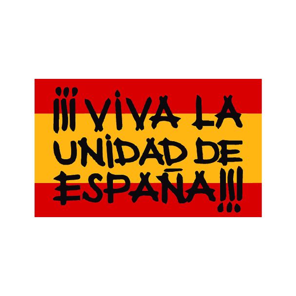 Pack of 5 stickers Viva la unidad de España 10x6cm