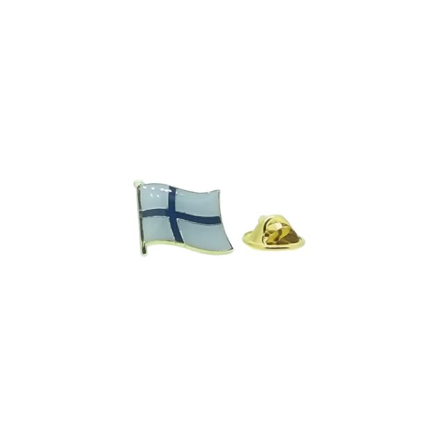 Pin de solapa bandera de Finlandia esmaltado duro - gemelolandia