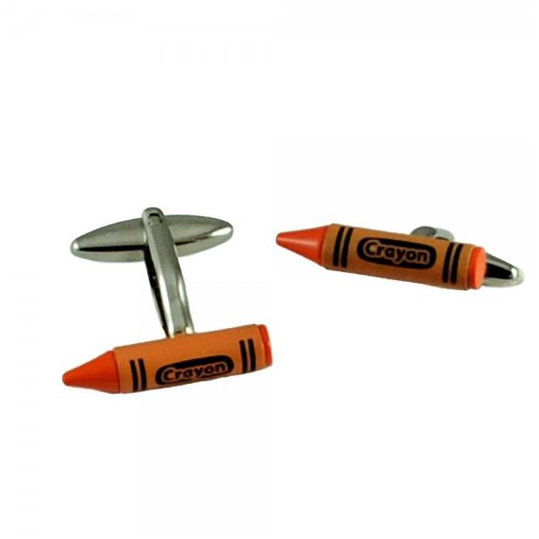 Gemelos para camisa Pintura de Cera Naranja - Crayon Orange 01