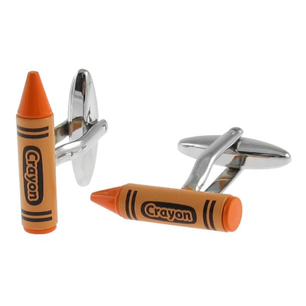 Gemelos para camisa Pintura de Cera Naranja - Crayon Orange 02