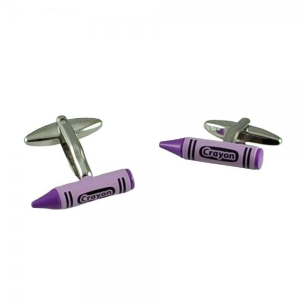 Gemelos para camisa Pintura de Cera Purpura - Crayon Purple 02