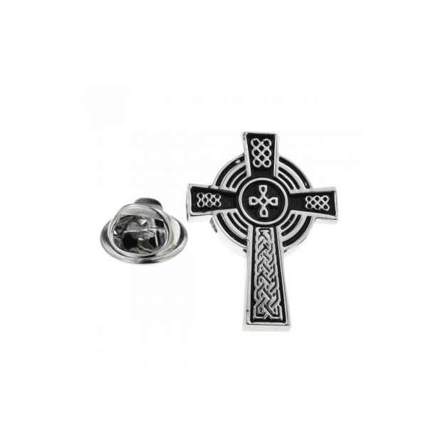 Pin de Solapa Cruz Celta Black 25x20mm - Gemelolandia