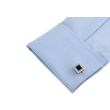 Gemelos para camisa Square Crystal Blue 04