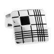 Gemelos para camisa Wedding Stripes in Square in Black 02