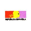 Parche Bordado Termoadhesivo Republica Española 6x3cm - Gemelolandia