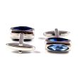 Gemelos para Camisa Wedding Steel Crystal Blue 02