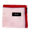 Pañuelo de Bolsillo Pocket Square Lino Hugo Boss Dotted Red White 02