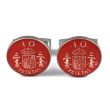 Gemelos para camisas Moneda de 10 Pesetas Roja Mod II 03