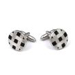 Stud Set Botones de Esmoquin y Gemelos Black and Steel Stripes 03