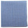 Pañuelo de traje Ox & Bull Blue Gingham Cotton Pocket Square 03