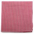 Pañuelo de traje Ox & Bull Red Gingham Cotton Pocket Square 01