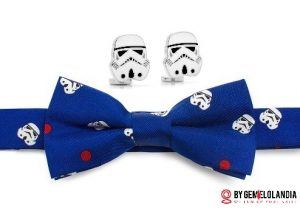 Gemelolandia - Gemelos para Comunión - Gemelos para camisas - Más gemelos para comunión - Gemelos Star Wars - Pajarita de Star Wars - Stormtrooper - Gemelos para niños - Solo gemelos originales