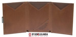 Cartera Exentri piel marron Modelo Hazelnut RFID. EX 030 - Hazelnut - Con sistema de Proteccion RFID: protege tarjetas contactless bloqueando acceso remoto