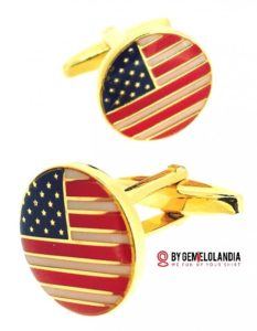 Happy 4th of July - Feliz 4 de julio para todos los americanos que viven en España y conviven con nosotros. Esperamos que este día tan especial celebréis vuestra identidad e Historia con alegría - Gemelolandia - Gemelos para camisa - USA Cufflinks - Cufflinks