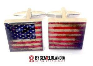 Happy 4th of July - Feliz 4 de julio para todos los americanos que viven en España y conviven con nosotros. Esperamos que este día tan especial celebréis vuestra identidad e Historia con alegría - Gemelolandia - Gemelos para camisa - USA Cufflinks - Cufflinks